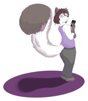 Partly the squirrel and her exploring tail