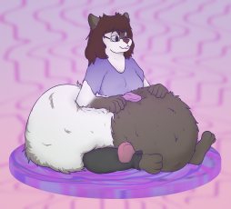 Partly the squirrel brushing her very large fluffy tailmaw